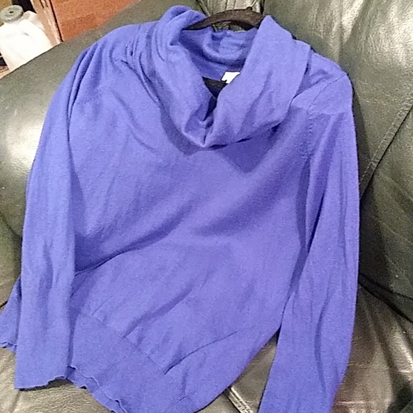 Chico's Royal Blue Cowlnecked Sweater - Picture 8 of 8